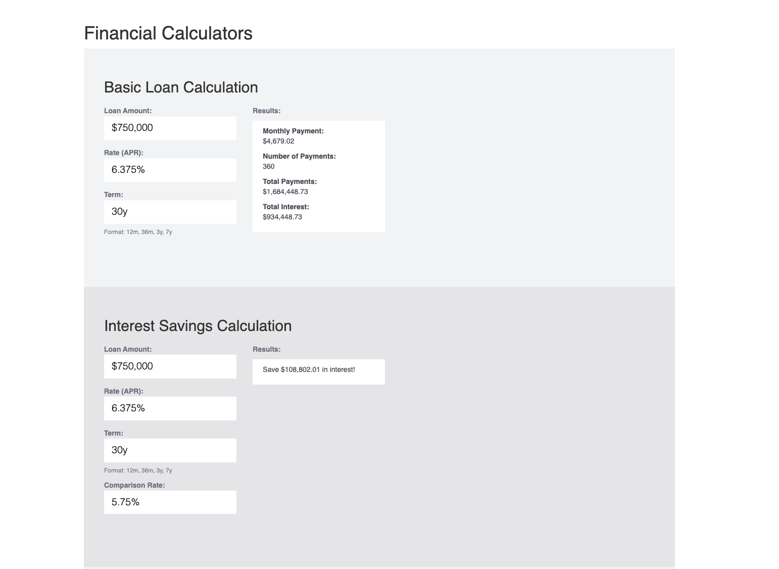 Mortgage Calculator